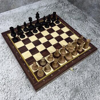 Шахматы Турнирные Складные Бук с утяжеленными фигурами, 37х18.5х4.5 см