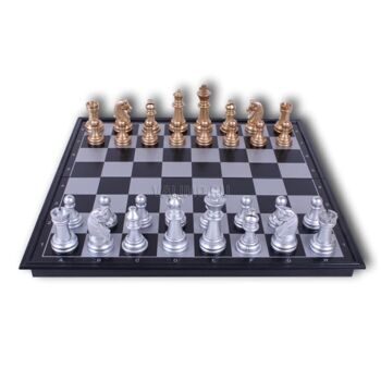 Шахматы магнитные большие "Золото-серебро" 31,5х32 см