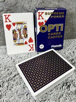 Игральные карты 54 шт. "Опти Покер", синяя рубашка