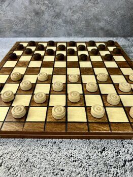 Шашки 100 Клеточные дерево, 42х21х5 см (6)