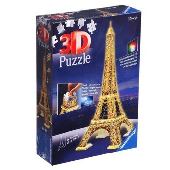 Пазл 3D Ночная Эйфелева башня, 226 элементов
