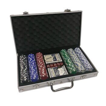Набор для покера 300 фишек без номинала в алюминиевом кейсе